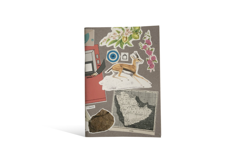 Libreta de collage vintage de bolsillo - 1/4 carta